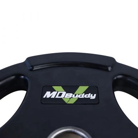 Диск обрезиненный тренировочный с тройным хватом MD Buddy MD1018 15кг