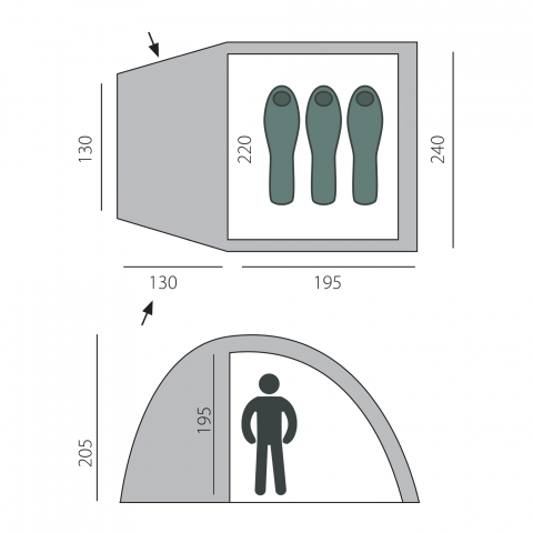 Палатка BTrace Dome 3
