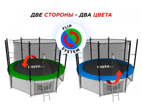 Батут Unix Line Classic 6 ft Inside (синий/зеленый)