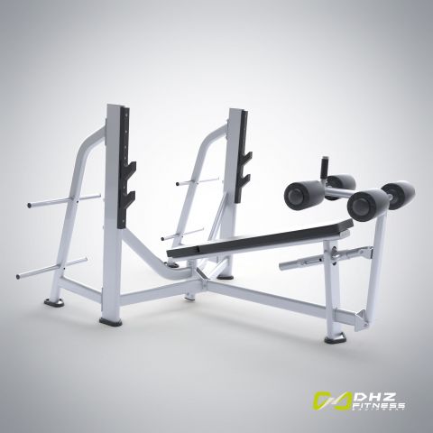 E-7041 Скамья-стойка для жима под углом вниз (Olympic Decline Bench)